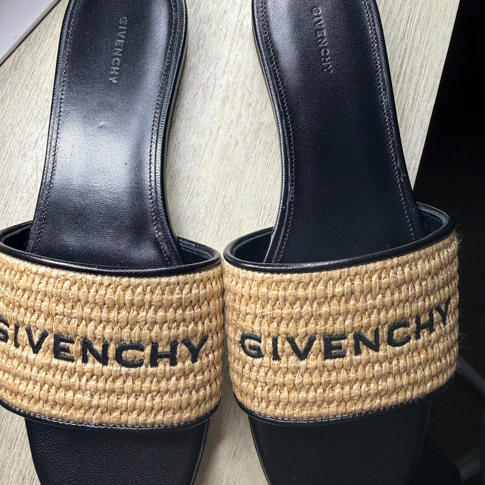 Givenchy Black and Tan Sandals
